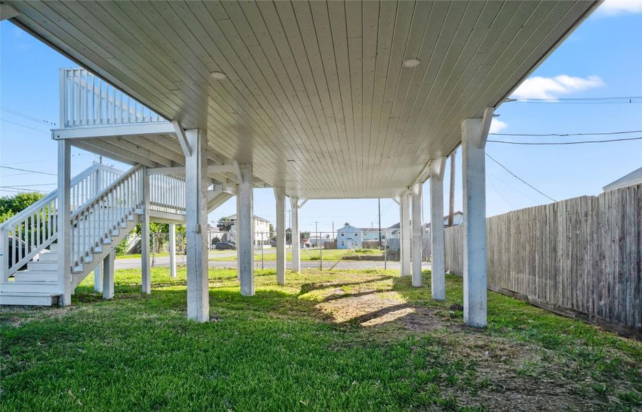 Exterior details and patio area of a home in , Galveston (Image 28). Exterior details and patio area of a home in , Galveston (Image 28).
