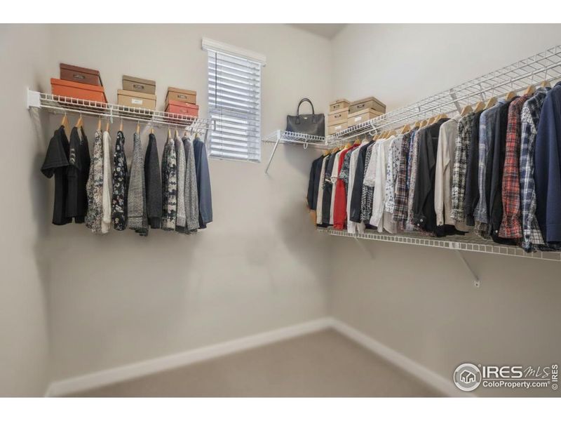 Primary walk in closet