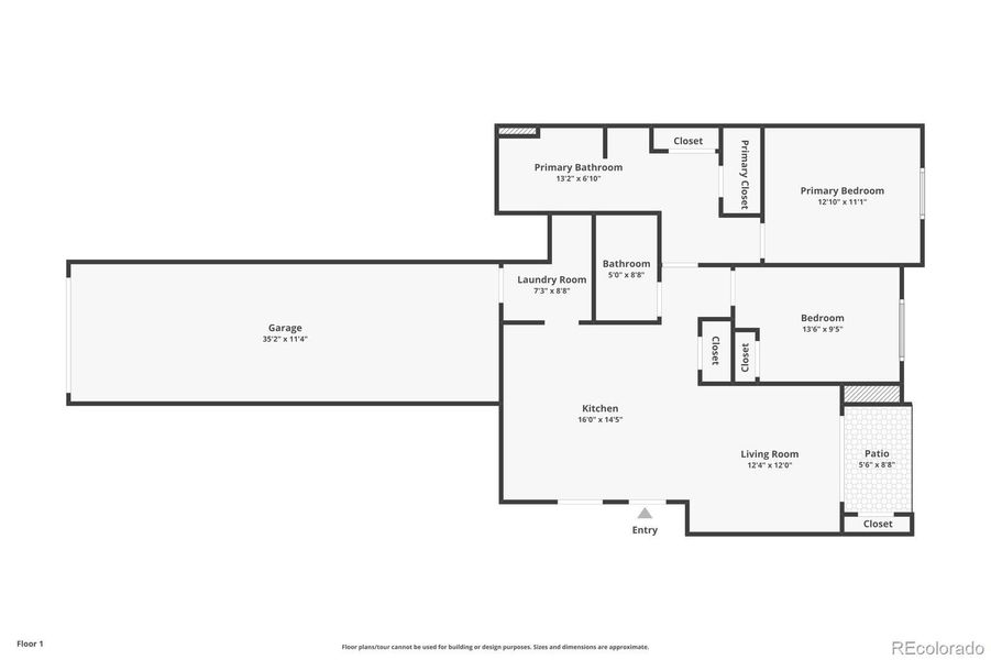 2D floor plan layout of this home in Stonegate Condos, Parker, CO (Image 3).