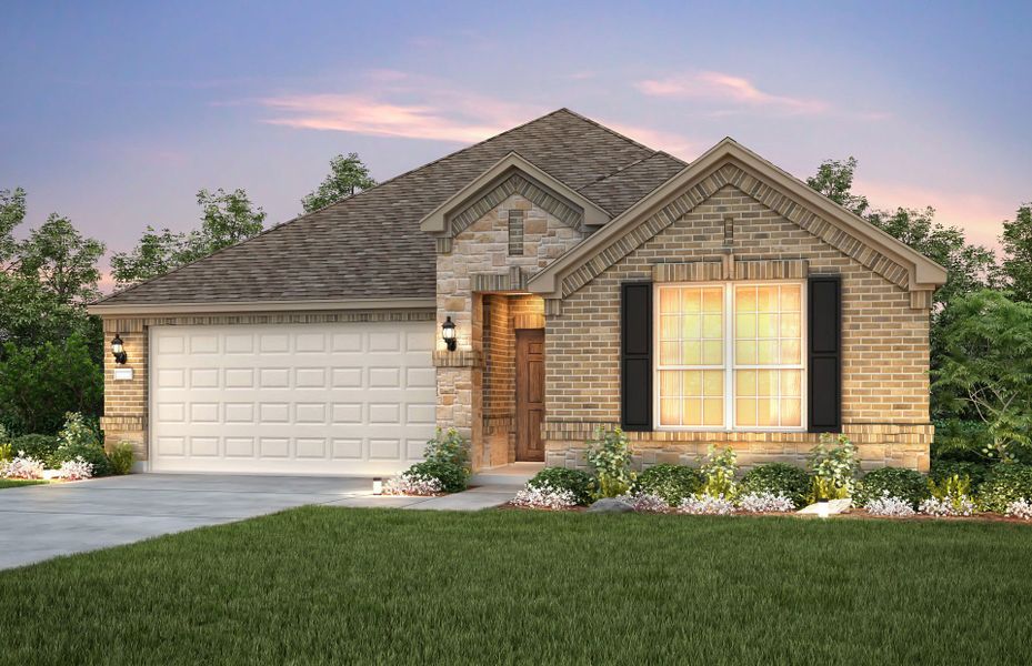 Representative exterior photo of a completed home built from the Arapaho by Pulte Homes in Parks of Village Creek, Burleson, TX (Image 13). Representative exterior photo of a completed home built from the Arapaho by Pulte Homes in Parks of Village Creek, Burleson, TX (Image 13).