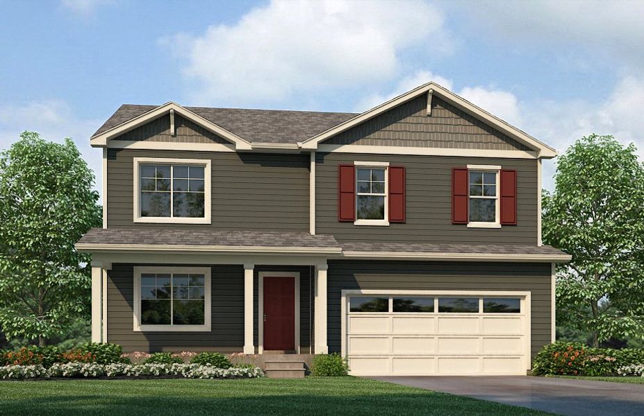 Representative exterior photo of a completed home built from the Henley by D.R. Horton in Deerbrook, Land O' Lakes, FL (Image 2).