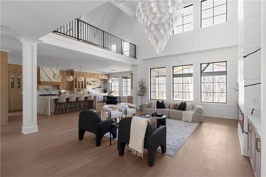 Furnished interior view inside a new home in , Suwanee (Image 55).