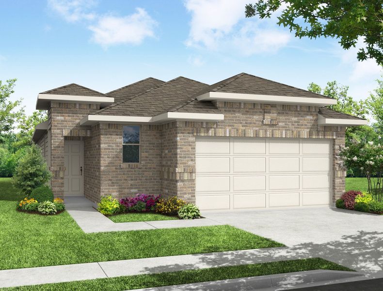 Representative exterior photo of a completed home built from the Mesquite by Impression Homes in Bryant Farms, Melissa, TX (Image 4).