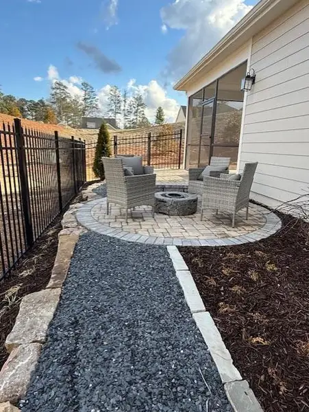 Exterior details and patio area of a home in , Hiram (Image 3).