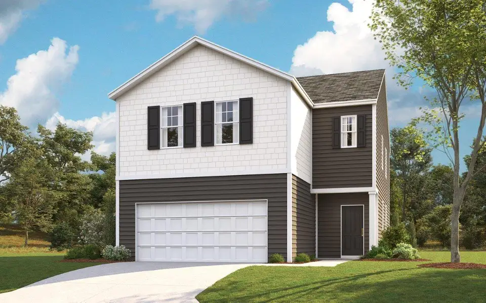 Representative exterior photo of a completed home built from the Elston by D.R. Horton in Johnson Farms, Greeneville, TN (Image 2).