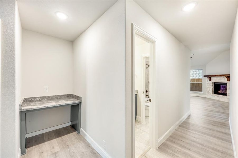 Furnished interior view inside a new home in East Oak Creek 50-55, Commerce (Image 6). Furnished interior view inside a new home in East Oak Creek 50-55, Commerce (Image 6).