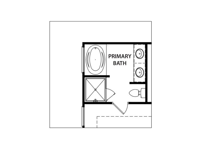 2D floor plan layout for the The Saxton by My Home Communities in Red Bird Manor, Jefferson, GA (Image 4).
