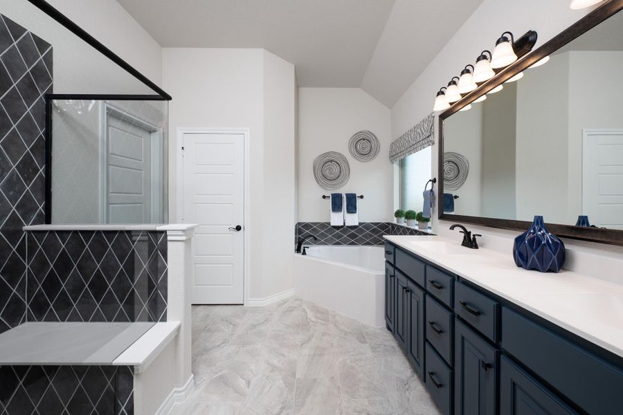 Primary Bathroom | Concept 2464 at Villages of Walnut Grove in Midlothian, TX by Landsea Homes