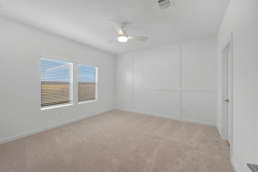 Spacious primary suite