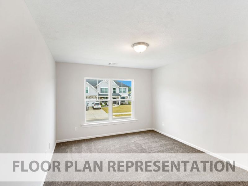 Secondary Bedroom Floor Plan Representation | The Kingsland II Plan by Ivey Homes Secondary Bedroom Floor Plan Representation | The Kingsland II Plan by Ivey Homes