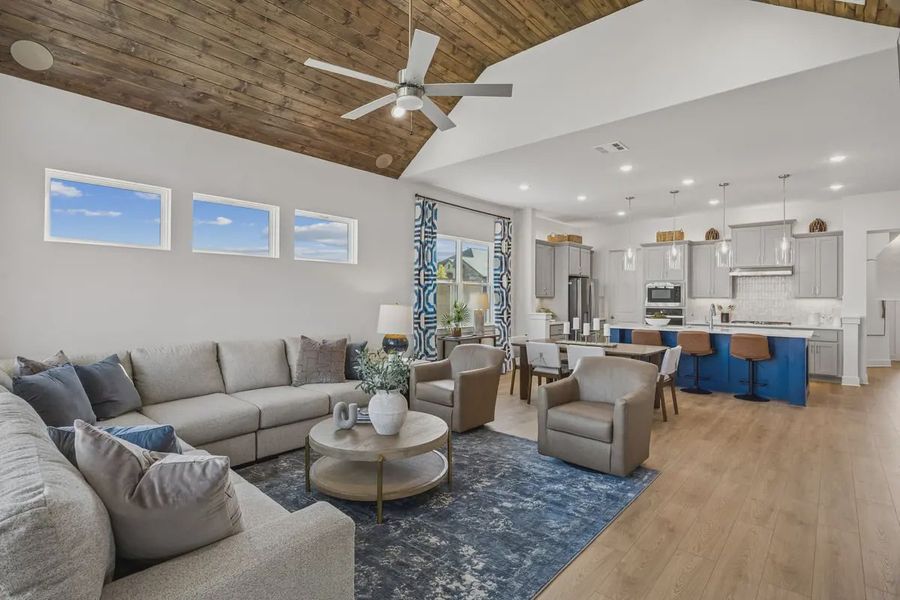 Representative furnished interior of a home built from the Dayton 50' by Chesmar Homes in Las Lomas, Forney (Image 13).