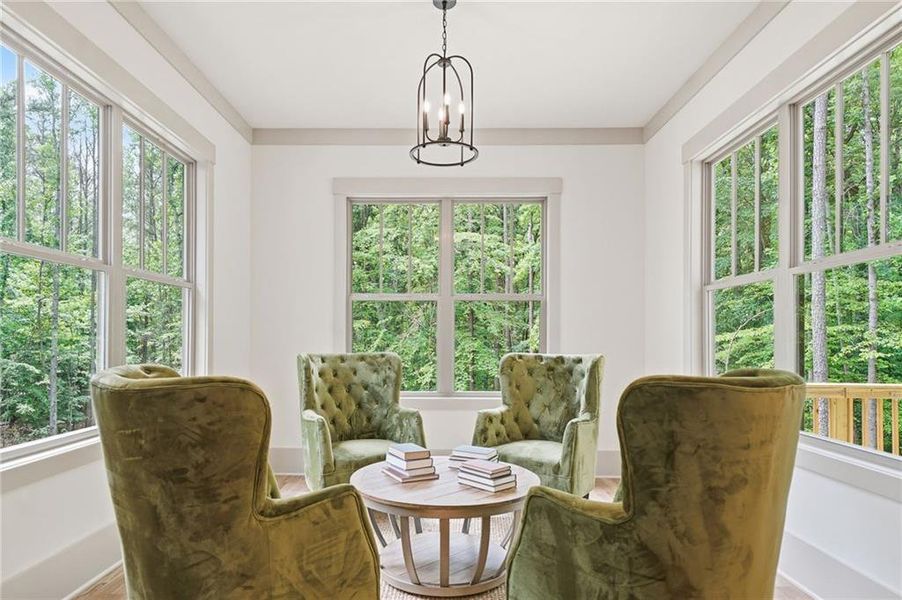 Furnished interior view inside a new home in , Holly Springs (Image 7). Furnished interior view inside a new home in , Holly Springs (Image 7).