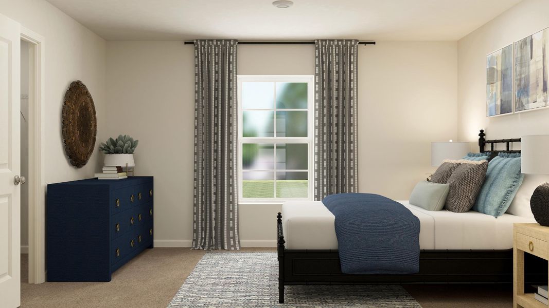 A bedroom with a bed and a window. A bedroom with a bed and a window.