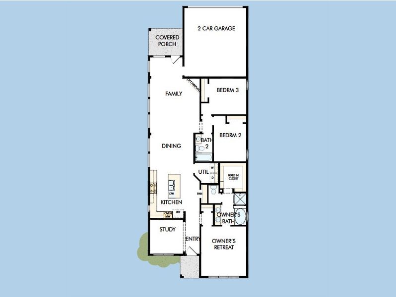2D floor plan layout for the The Flintwood by David Weekley Homes in Goodland – Garden Series, Grand Prairie, TX (Image 5). 2D floor plan layout for the The Flintwood by David Weekley Homes in Goodland – Garden Series, Grand Prairie, TX (Image 5).
