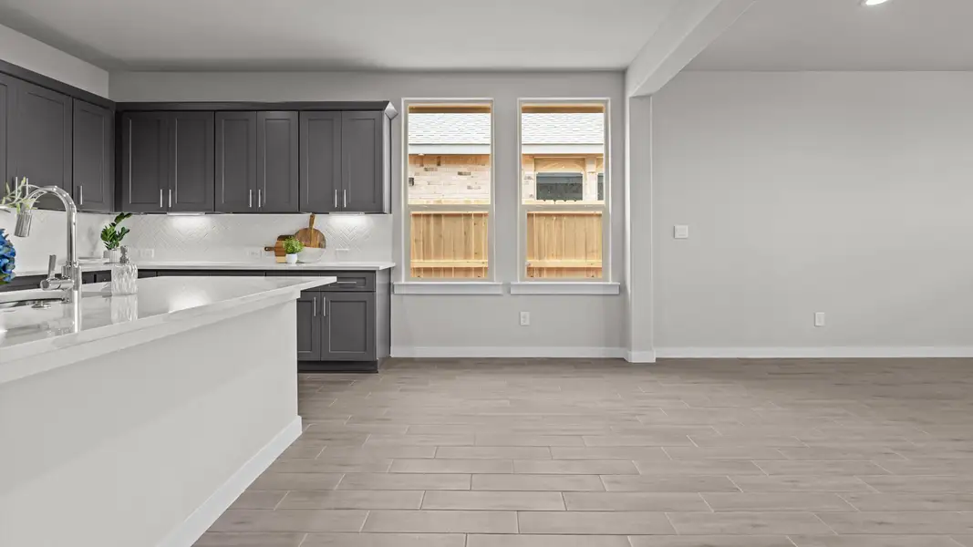 Representative furnished interior of a home built from the THE HOBBS by D.R. Horton in Northwest Passage, Midland (Image 7). Representative furnished interior of a home built from the THE HOBBS by D.R. Horton in Northwest Passage, Midland (Image 7).