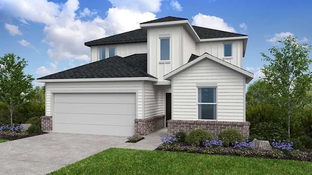 Front exterior of a home in the Hockley Meadows 45s community, located in Hockley, TX (Image 9).