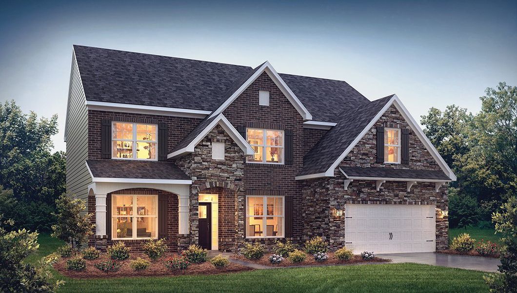 Representative exterior photo of a completed home built from the Washington by D.R. Horton in Sanctuary at Southgate, Indian Trail, NC (Image 23).