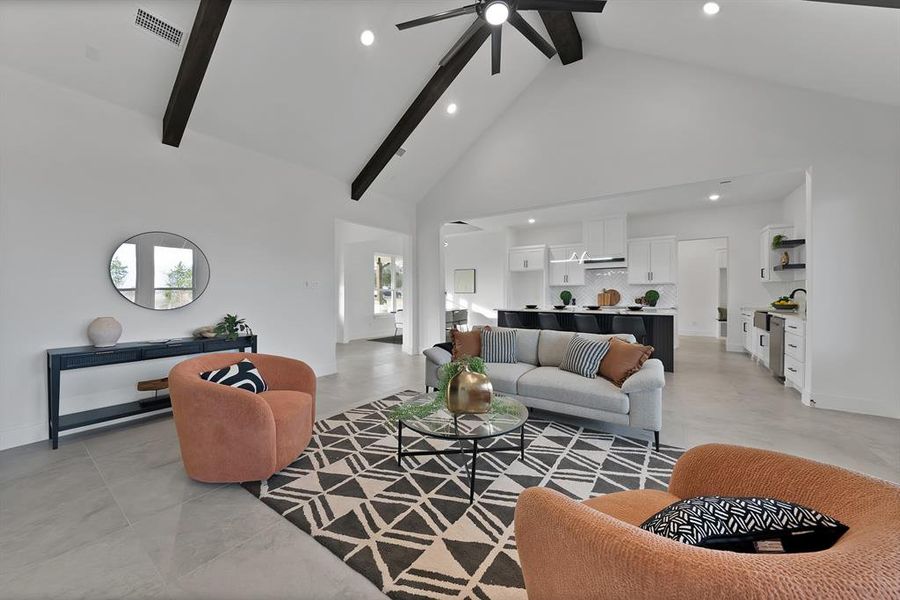 Furnished interior view inside a new home in , Celeste (Image 13).