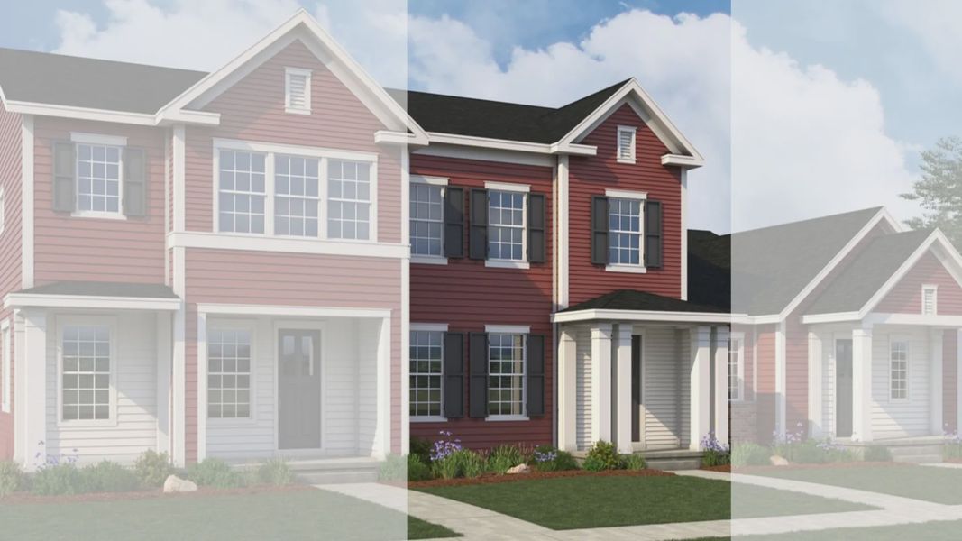 Front exterior of a home in the Westerly - Townhomes community, located in Erie, CO (Image 7). Front exterior of a home in the Westerly - Townhomes community, located in Erie, CO (Image 7).