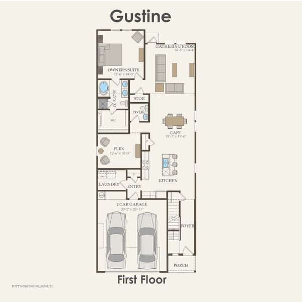 2D floor plan layout for the Gustine by Centex in Pinara Pines, Conroe, TX (Image 4). 2D floor plan layout for the Gustine by Centex in Pinara Pines, Conroe, TX (Image 4).