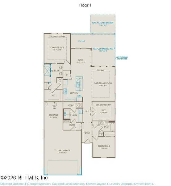 2D floor plan layout of this home in Del Webb Saint Johns, St. Johns, FL (Image 3). 2D floor plan layout of this home in Del Webb Saint Johns, St. Johns, FL (Image 3).