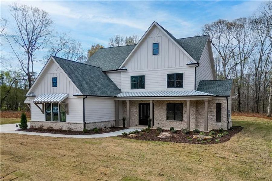 Front exterior of a new home in , Pendergrass, GA, highlighting curb appeal (Image 25).