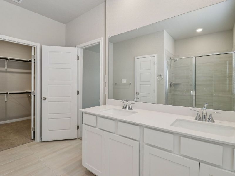 Furnished interior view inside a new home in Arcadia Ridge - Premier Series, San Antonio (Image 9). Furnished interior view inside a new home in Arcadia Ridge - Premier Series, San Antonio (Image 9).