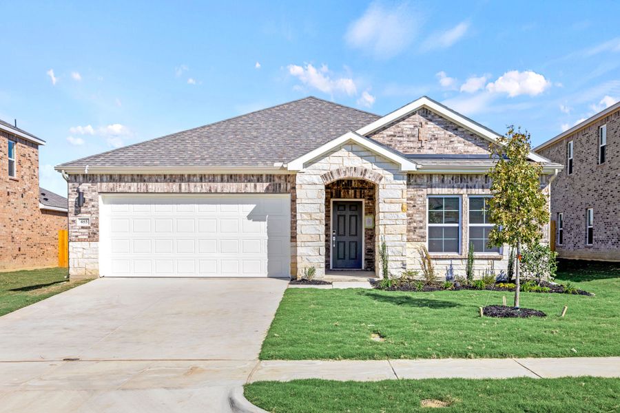 A house with a garage.