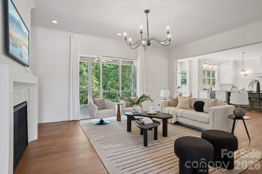 Furnished interior view inside a new home in , Huntersville (Image 29).
