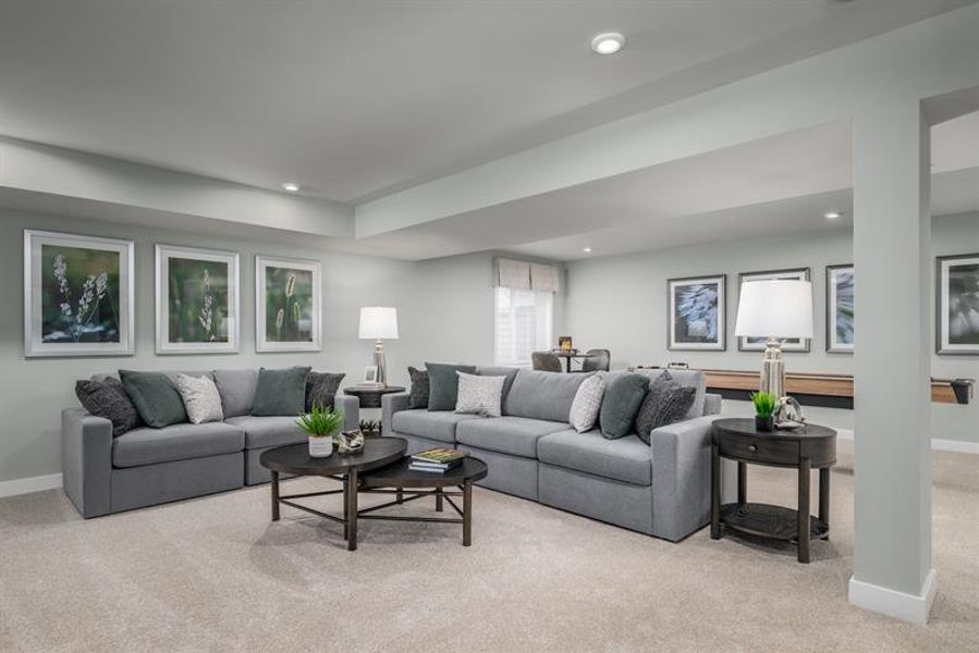Representative furnished interior of a home built from the Caroline by Ryan Homes in Albemarle Villas, Hertford (Image 25).