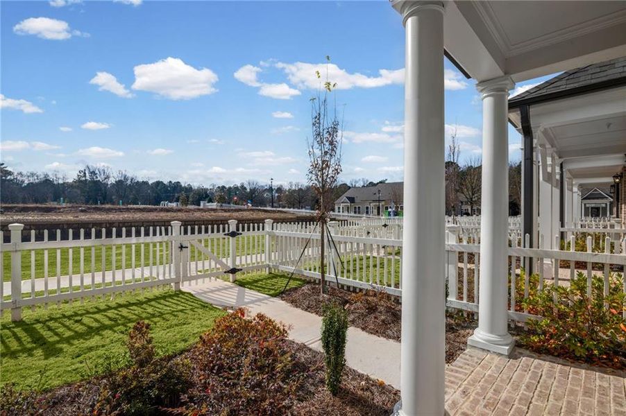 Exterior details and patio area of a home in The Village at River Green, Canton (Image 4).