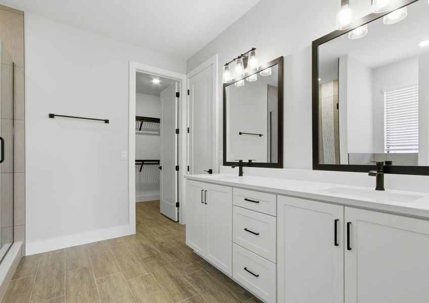 Serene master bathroom. Serene master bathroom.