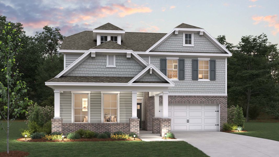 Representative exterior photo of a completed home built from the Edisto by D.R. Horton in Avalon of Gastonia, Gastonia, NC (Image 6).