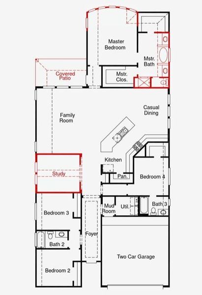 2D floor plan layout of this home in The Trails, New Caney, TX (Image 2). 2D floor plan layout of this home in The Trails, New Caney, TX (Image 2).