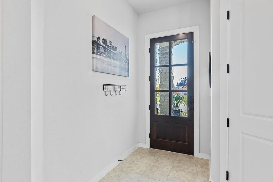 Doorway with baseboards