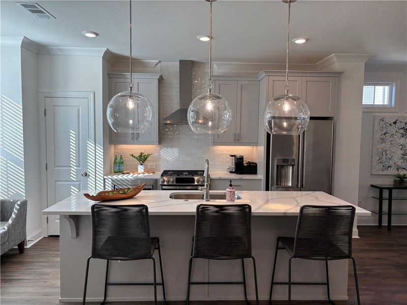 Furnished interior view inside a new home in Brackley Townhomes, Cumming (Image 72). Furnished interior view inside a new home in Brackley Townhomes, Cumming (Image 72).