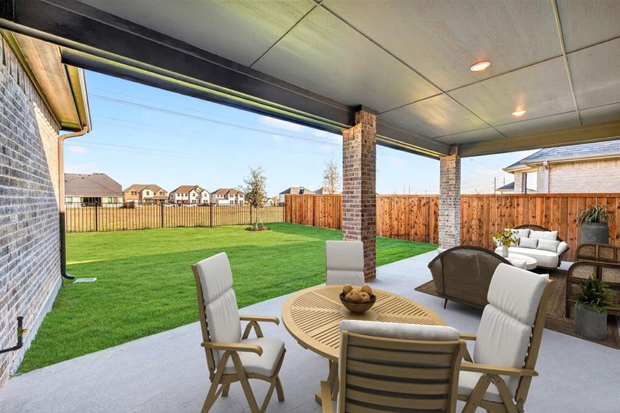 Exterior details and patio area of a home in Wellington, Haslet (Image 2). Exterior details and patio area of a home in Wellington, Haslet (Image 2).