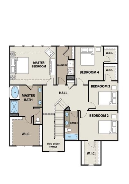 2D floor plan layout for the Bedford Tandem by Peachtree Building Group in The Fairways at Mirror Lake, Villa Rica, GA (Image 6). 2D floor plan layout for the Bedford Tandem by Peachtree Building Group in The Fairways at Mirror Lake, Villa Rica, GA (Image 6).
