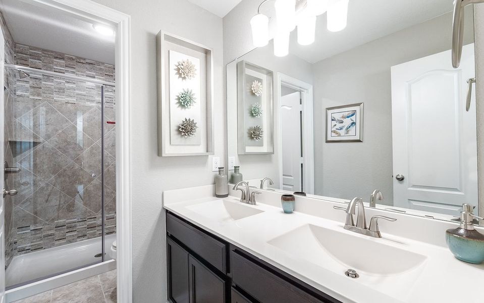 Representative furnished interior of a home built from the Snowmass by CastleRock Communities in Sanctuary, Salado (Image 16).