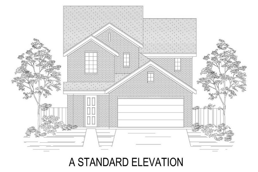 Representative rendering of the exterior for the Wise F by First Texas Homes (Image 3).