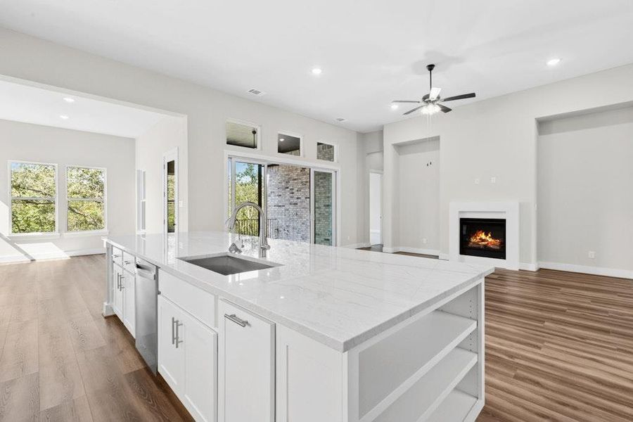 Furnished interior view inside a new home in Double Eagle Ranch, Cedar Creek (Image 12). Furnished interior view inside a new home in Double Eagle Ranch, Cedar Creek (Image 12).