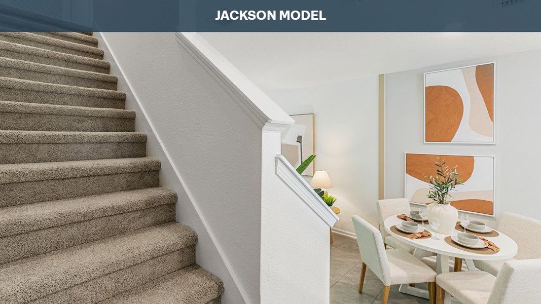 Representative furnished interior of a home built from the Jackson by D.R. Horton in Stokes Landing, St. Augustine (Image 11).