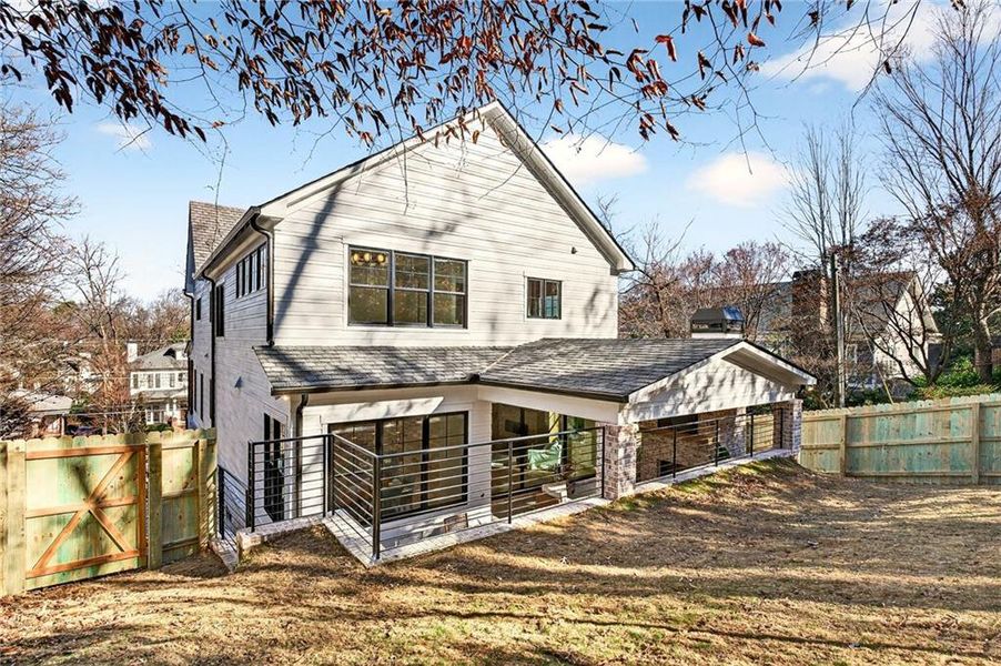 Exterior details and patio area of a home in , Atlanta (Image 29).
