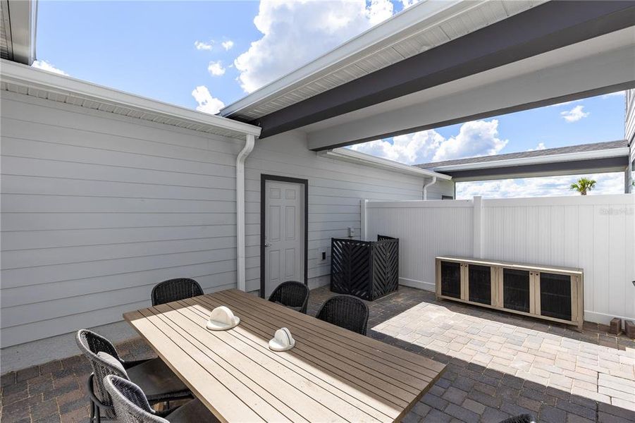 Exterior details and patio area of a home in EverBe, Orlando (Image 3).