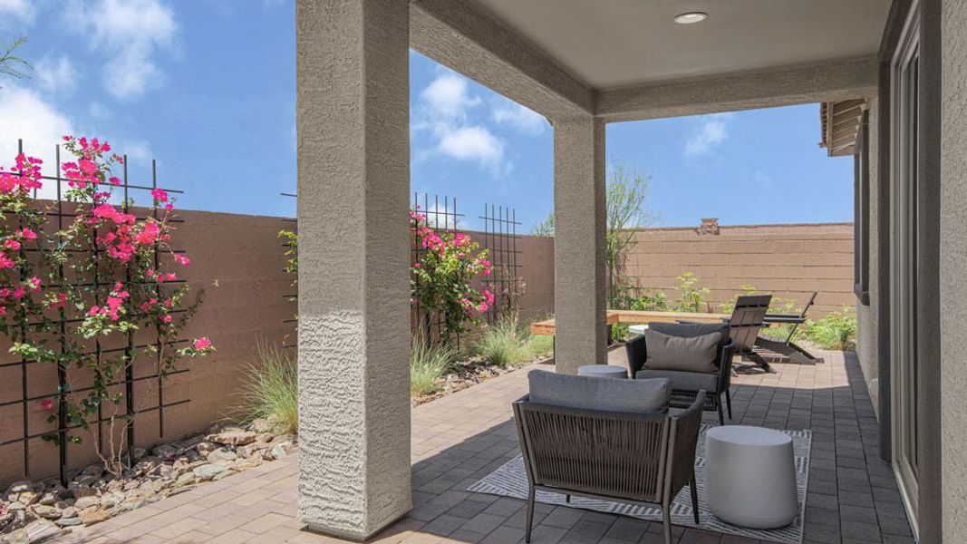 Representative exterior details of a home built from the Fairway by Taylor Morrison in Artisan at Asante Vista Collection, Surprise (Image 3).