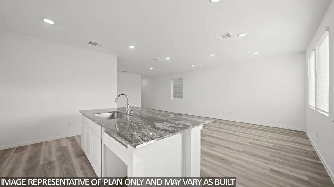 Representative unfurnished interior of a home built from the Gardenia by D.R. Horton in Pepper Creek Crossing, Temple (Image 9).