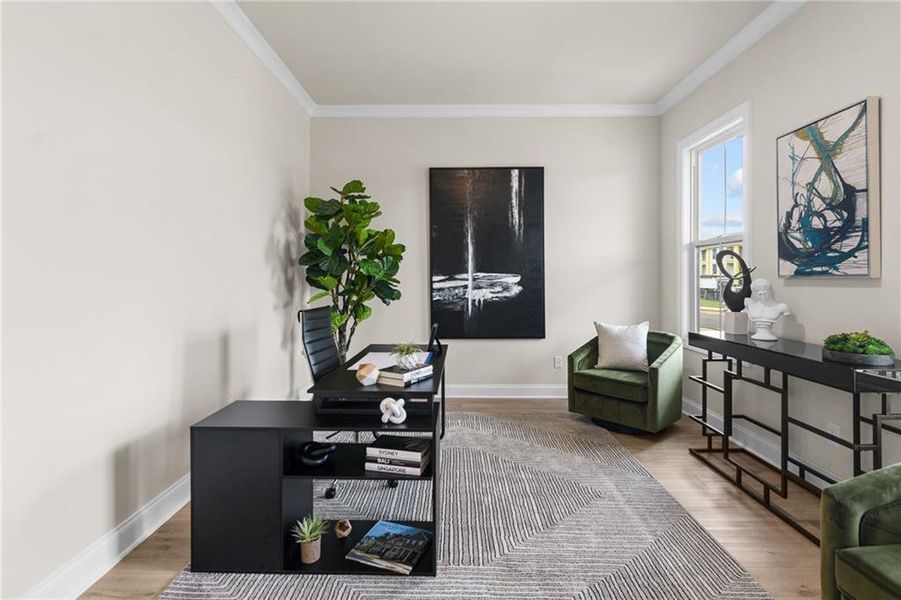 Furnished interior view inside a new home in Promenade at Sawnee Village, Cumming (Image 36).