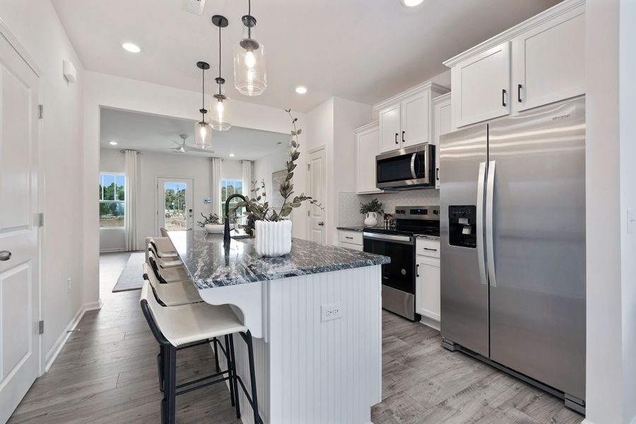 Representative furnished interior of a home built from the Miles II TH by True Homes in Ardmore Townhomes, Winston-Salem (Image 4).