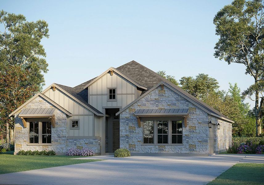 Representative exterior photo of a completed home built from the Lincoln by GFO Home in Walsh Ranch, Aledo, TX (Image 5).