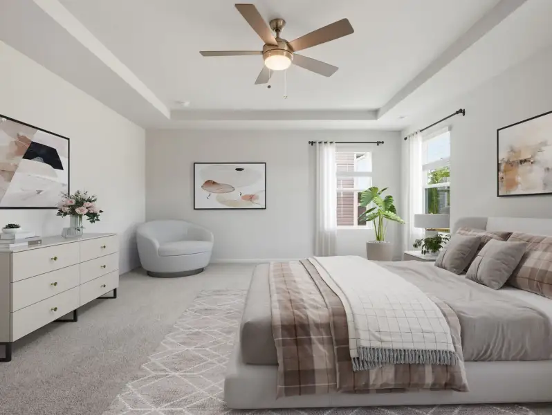 Furnished interior view inside a new home in Fallbrook Single Family Homes, Indian Trail (Image 14).